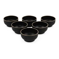 Miski i półmiski - Czarne miski zestaw 6 szt. 0.25 l – Hermia - miniaturka - grafika 1