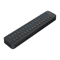 Złącza, przejściówki, adaptery - Hub CT2U3-16AB z włącznikami 16x USB-A - czarny ORICO - miniaturka - grafika 1