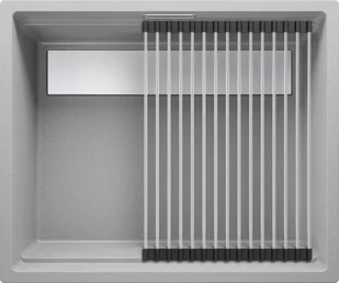Zlew BRANDE HIGH SLIM 560-60 GRAY (szary) zwijany ociekacz ROLLMATA - Zlewozmywaki - miniaturka - grafika 1