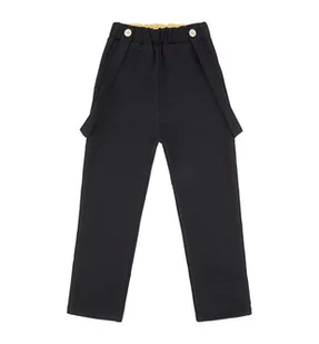 Spodnie z szelkami, czarne - 128 - Moda i Uroda OUTLET - miniaturka - grafika 1