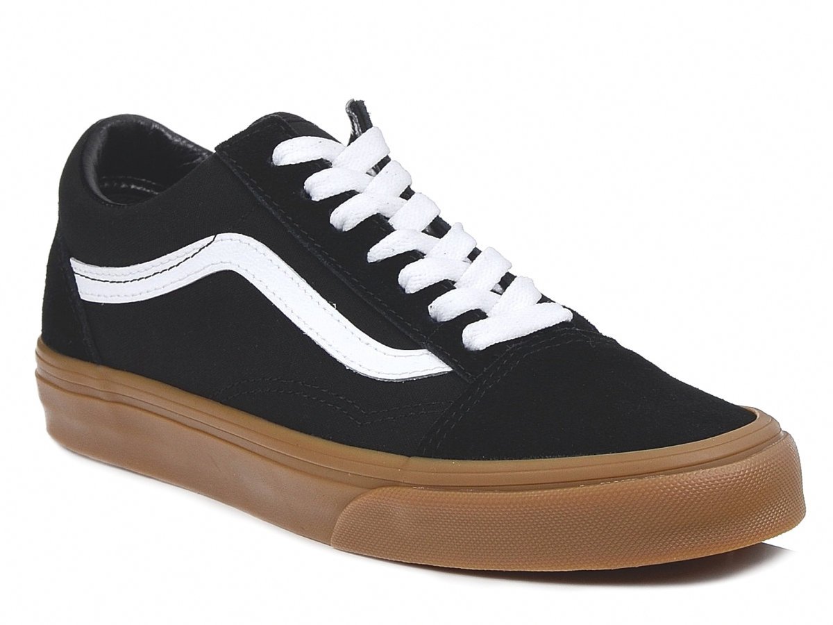 Trampki damskie czarne Vans Old Skool skórzane sznurowane niskie-40,5