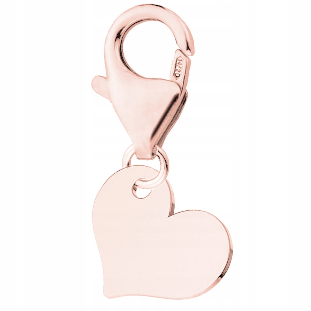 Zawieszka Pozłacana z Serduszkiem Miłość Serce Serduszko Heart SREBRO 925