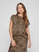 Bluzki damskie - Vila Bluzka w kolorze brązowym - miniaturka - grafika 1