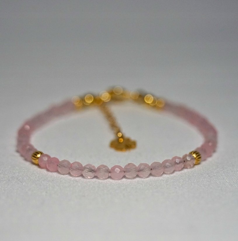 Bransoletka Szczęścia Kwarc Różowy 3mm - Crystals Break 2 Rozmiary