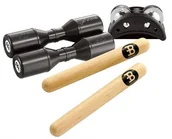 Instrumenty perkusyjne - Meinl Percussion meinl Percussion PP-1 3-częściowy Starter Pack w zestawie: kompaktowy cfjs2s BK fusstambourine, sh4bk conte shaker i cl1hw Classic Wood klawesy Luis PP-1 - miniaturka - grafika 1
