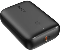 Aukey Powerbank Basix Mini 20W, PD 20W, 10000 mAh, 2x USB-C 1x USB-A, czarny - Powerbanki - miniaturka - grafika 1