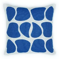 Poszewki na poduszki - Poszewka bawełnina akrylowa 50x50 Kamyczki niebieska - miniaturka - grafika 1