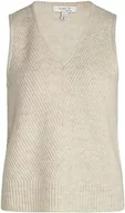 Kamizelki damskie - SIRUP COPENHAGEN Kamizelka damska, beżowa, melanżowa, elegancka kamizelka, rozmiar L - miniaturka - grafika 1