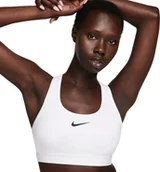 Bielizna sportowa damska - Nike Stanik sportowy Nike Swoosh Medium Support biały DX6821 100 XS - miniaturka - grafika 1
