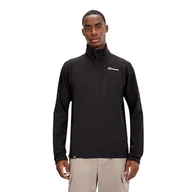 Kurtki męskie - Berghaus Męska kurtka polarowa Prism Micro Polartec z zamkiem do połowy, czarna, 3XL - miniaturka - grafika 1