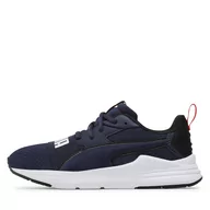 Sneakersy damskie - Sneakersy Puma Wired Run Pure Jr 390847 03 Navy/Puma Black/Puma White - miniaturka - grafika 1