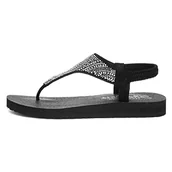 Klapki i japonki damskie - Skechers Klapki damskie typu Slingback, Czarny, 11 - miniaturka - grafika 1