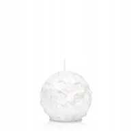 Świece - Świeca kula ŚNIEŻYNKA 9 cm kolor BIAŁY - miniaturka - grafika 1