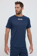 Koszulki męskie - Hummel t-shirt treningowy Topaz kolor granatowy z nadrukiem - miniaturka - grafika 1