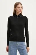Swetry damskie - G-Star Raw sweter i kamizelka wełniana kolor czarny lekki D25214-D847 - miniaturka - grafika 1
