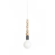 Lampy sufitowe - Loft Sfarer ciemnoszara strukturalna lampa wisząca KOLOROWE KABLE - miniaturka - grafika 1