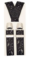 Dodatki do ubrań - Czarne szelki do spodni w nuty - dla muzyka SZ183 - miniaturka - grafika 1