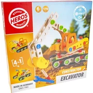 Klocki - Klocki konstrukcyjne TACTIC Heros (Play & Learn) Koparka Zestaw konstrukcyjny 4w1 HE0010 - miniaturka - grafika 1