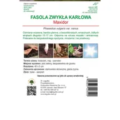 Nasiona i cebule - Fasolka szparagowa Maxidor nasiona warzyw W.Legutko - miniaturka - grafika 1