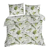 Pościel - Pościel 220x200 cm Ellen Monstera bawełna zielono-biała - miniaturka - grafika 1