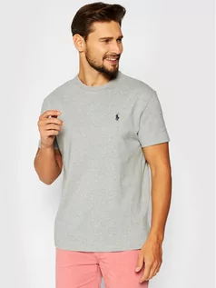 Koszulki męskie - Ralph Lauren Polo T-Shirt Classics 710811284004 Szary Regular Fit - grafika 1