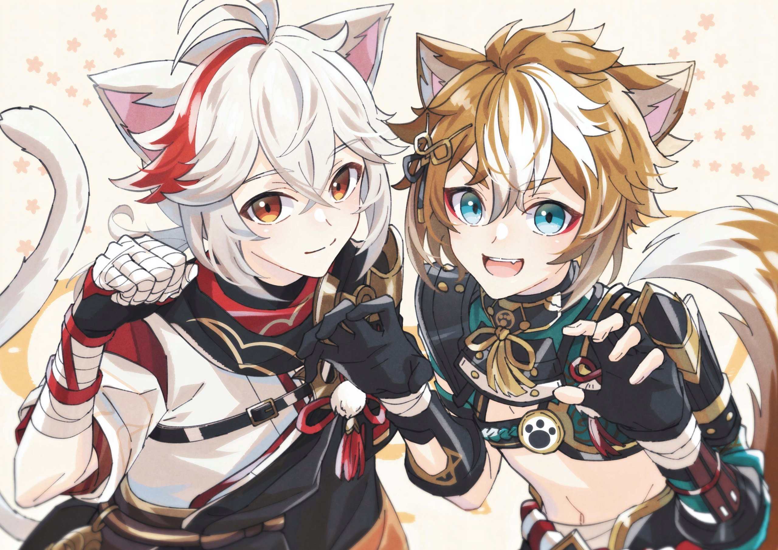 Plakat A1 Genshin Impact Kazuha i Gorou