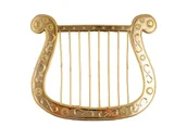 Dodatki do strojów karnawałowych - Złota Harfa - 27,5 cm - 1 szt. - miniaturka - grafika 1