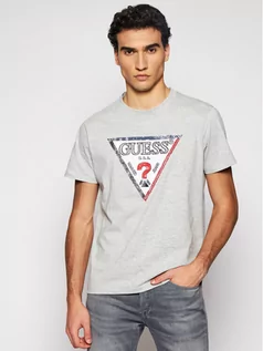 Koszulki męskie - GUESS T-Shirt M1RI72 K8FQ1 Szary Regular Fit - grafika 1
