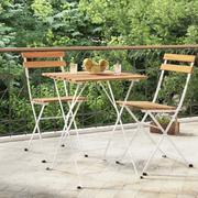 Stoły ogrodowe - vidaXL Składany stolik bistro, 55x54x71 cm, drewno akacjowe i stal - miniaturka - grafika 1