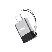 Adaptery i przejściówki - BWOO adapter BZ-35 USB - USB-C szary OTG - miniaturka - grafika 1