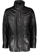 Kurtki męskie - Bugatti Skórzana kurtka w kolorze czarnym - miniaturka - grafika 1
