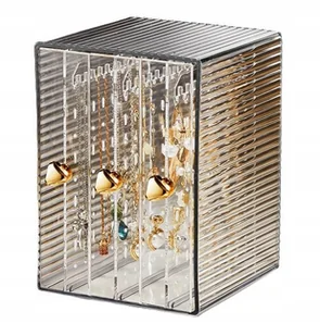 Elegancki Organizer Na Biżuterię, Kolczyki, Stojak Szufladki, Złoty Uchwyt - Biżuteria - akcesoria Elegancki Organizer Na Biżuterię, Kolczyki, Stojak Szufladki, Złoty Uchwyt - Biżuteria - akcesoria - miniaturka - grafika 1