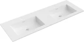 Umywalki - Mexen Otis umywalka wpuszczana w blat podwójna 141 x 46,5 cm, biała mat - 25181401D - miniaturka - grafika 1