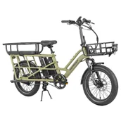 Rowery elektryczne - Fafrees FF20 CUV Electric Cargo Bike 250W Motor 2*48V 12Ah Battery 20*3 inch Tires 25km/h Max Speed 140km Range Front - miniaturka - grafika 1