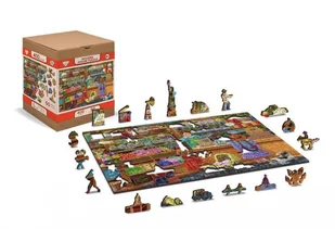 Wooden City Wooden City Puzzle drewniane 3D Słodki świat Candy adventures L US0041-L - Puzzle - miniaturka - grafika 1