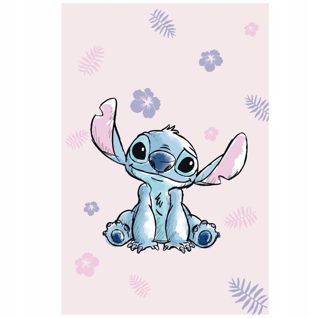 Koc Disney Lilo i Stitch Różowy Mikroflanela 100x150 cm Miękki