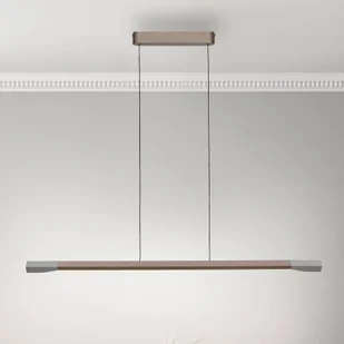 Paul Neuhaus żyrandol LED Hoop, brązowy, 128 cm, ściemniany - Lampy sufitowe - miniaturka - grafika 1