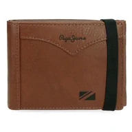 Portfele - Pepe Jeans Kurtka Portfel z elastyczną tasiemką Brązowy 11,5x8,5x1 cm Skóra by Joumma Bags, Brązowy brązowy, Talla única, Portfel z elastyczną tasiemką - miniaturka - grafika 1