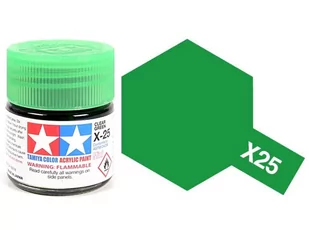 Tamiya Acrylic 81025 X-25 Clear Green 23Ml [Clear] - Akcesoria i części modelarskie - miniaturka - grafika 1