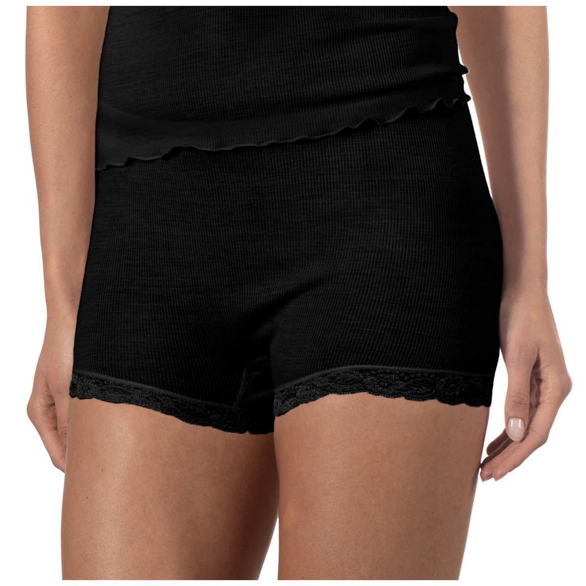 Majtki Nina Von C Wool Silk szorty wełna merino/jedwab czarne - Rozmiar 42