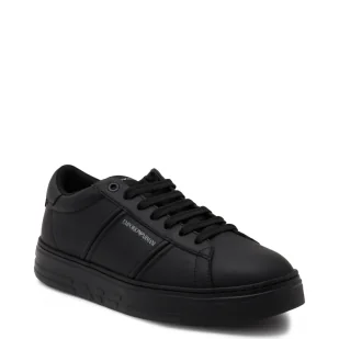 Emporio Armani Skórzane trampki - Trampki męskie - miniaturka - grafika 1