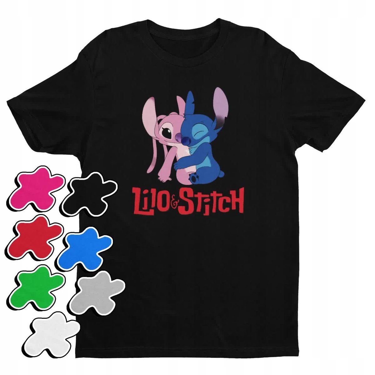 Koszulka T-Shirt Dziecięca Z Nadrukiem Duży Wybór Lilo Stitch -M 134-140