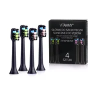 Końcówki do szczoteczek elektrycznych - Vitammy końcówki do szczoteczki Symphony - black 4szt. - miniaturka - grafika 1