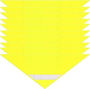 Chusta odblaskowa bandana z pasem odblaskowym dzieci 45x45x66cm żółta 10szt - Czapki dla dzieci - miniaturka - grafika 1