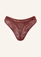 Majtki damskie - Calvin Klein Stringi Sheer Marquisett rot - miniaturka - grafika 1