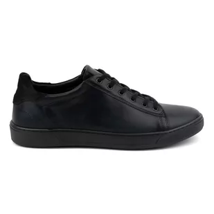 Buty męskie skórzane 472KNT czarne - Buty Olivier - Półbuty męskie - miniaturka - grafika 1