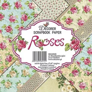 Papiery Do Scrapbookingu Róże Zestaw 18 Arkuszy - Scrapbooking - miniaturka - grafika 1