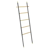 Wieszaki i stojaki - Czarna/naturalna metalowa drabina dekoracyjna Loft – Wenko - miniaturka - grafika 1
