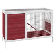 Akcesoria dla gryzoni - Klatka dla królików, mokka, 103x44x69,5 cm, drewno - miniaturka - grafika 1