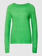 Swetry damskie - Sweter z dzianiny z okrągłym dekoltem model ‘LULU’ - miniaturka - grafika 1